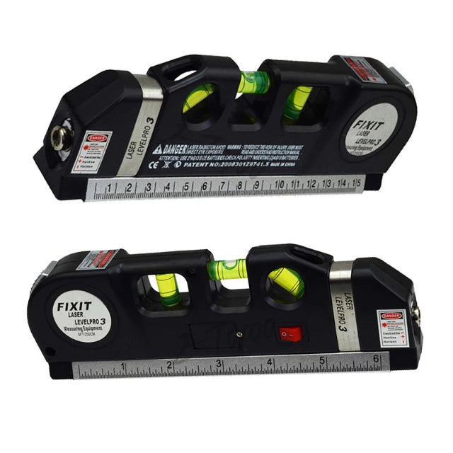 5 in 1 Multi Purpose Laser Level Pro 3, Laser Leveler With Measuring Tape & Laser Beam, High Quality Laser Level Device