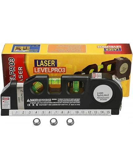 5 in 1 Multi Purpose Laser Level Pro 3, Laser Leveler With Measuring Tape & Laser Beam, High Quality Laser Level Device