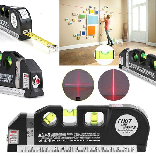 5 in 1 Multi Purpose Laser Level Pro 3, Laser Leveler With Measuring Tape & Laser Beam, High Quality Laser Level Device