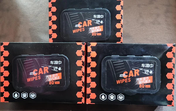 Car interior cleaning and polishing wipes (PACK OF 80)